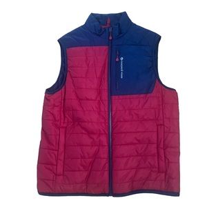 Vineyard Vines Men’s Red/Navy Marine Air Performance Vest, Size M